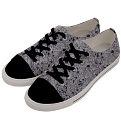 Cracked Texture Abstract Print Men s Low Top Canvas Sneakers