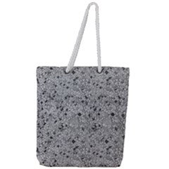 Cracked Texture Abstract Print Full Print Rope Handle Tote (Large)