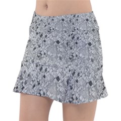 Cracked Texture Abstract Print Tennis Skirt