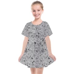 Cracked Texture Abstract Print Kids  Smock Dress