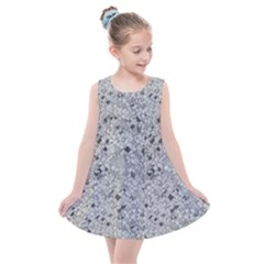 Cracked Texture Abstract Print Kids  Summer Dress