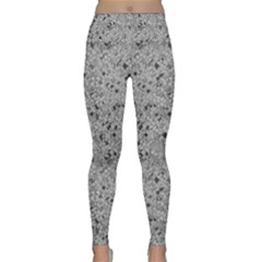 Cracked Texture Abstract Print Lightweight Velour Classic Yoga Leggings