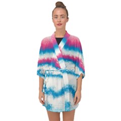 Ombre Half Sleeve Chiffon Kimono by Valentinaart