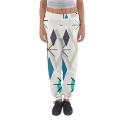 Atomic Era Diamonds (turquoise) Women s Jogger Sweatpants by KayCordingly