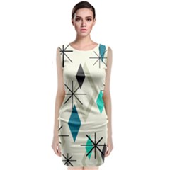 Atomic Era Diamonds (turquoise) Classic Sleeveless Midi Dress by KayCordingly