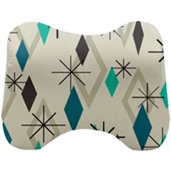 Atomic Era Diamonds (turquoise) Head Support Cushion by KayCordingly