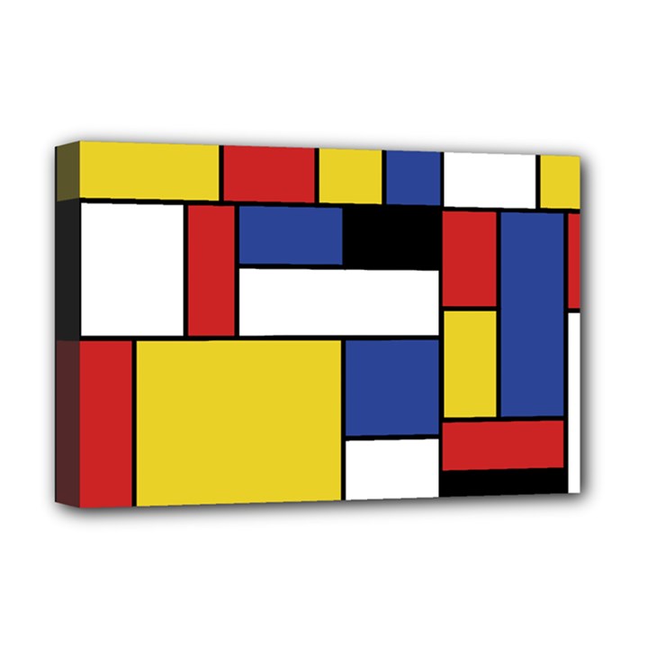 Mondrian Geometric Art Deluxe Canvas 18  x 12  (Stretched)