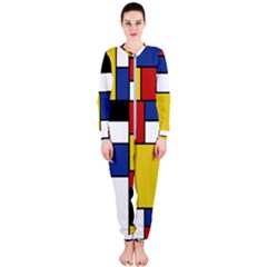 Mondrian Geometric Art Onepiece Jumpsuit (ladies)  by KayCordingly