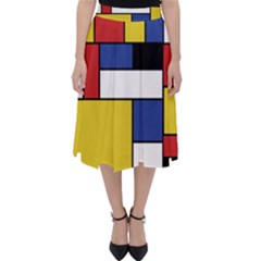 Mondrian Geometric Art Classic Midi Skirt by KayCordingly