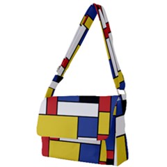 Mondrian Geometric Art Full Print Messenger Bag