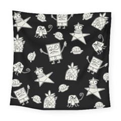 Doodle Bob Pattern Square Tapestry (large) by Valentinaart