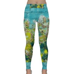 Bloom In Vintage Ornate Style Classic Yoga Leggings by pepitasart