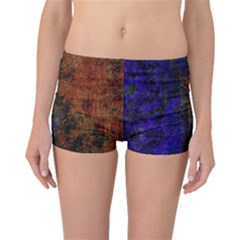 Colored Rusty Abstract Grunge Texture Print Boyleg Bikini Bottoms