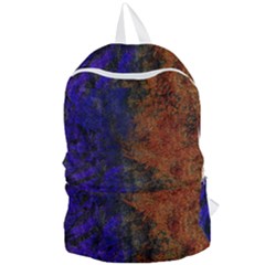 Colored Rusty Abstract Grunge Texture Print Foldable Lightweight Backpack by dflcprints