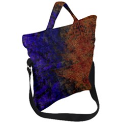 Colored Rusty Abstract Grunge Texture Print Fold Over Handle Tote Bag by dflcprints