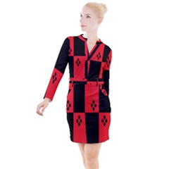 Harley Button Long Sleeve Dress by raeraeshescrafty