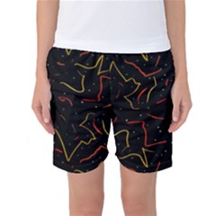 Lines Abstract Print Women s Basketball Shorts