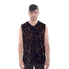 Lines Abstract Print Men s Basketball Tank Top