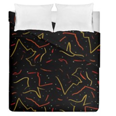 Lines Abstract Print Duvet Cover Double Side (queen Size)