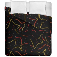 Lines Abstract Print Duvet Cover Double Side (california King Size)