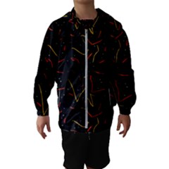 Lines Abstract Print Hooded Windbreaker (kids)