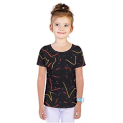Lines Abstract Print Kids  One Piece Tee
