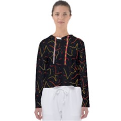 Lines Abstract Print Women s Slouchy Sweat