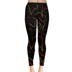 Lines Abstract Print Inside Out Leggings