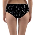 Scribbles Lines Drawing Picture Reversible Mid-Waist Bikini Bottoms View2