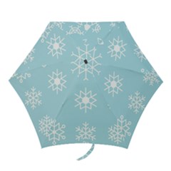 Snowflakes Winter Graphics Weather Mini Folding Umbrellas by Simbadda