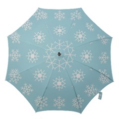 Snowflakes Winter Graphics Weather Hook Handle Umbrellas (small) by Simbadda