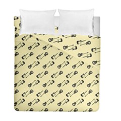 Guitar Guitars Music Instrument Duvet Cover Double Side (full/ Double Size) by Simbadda