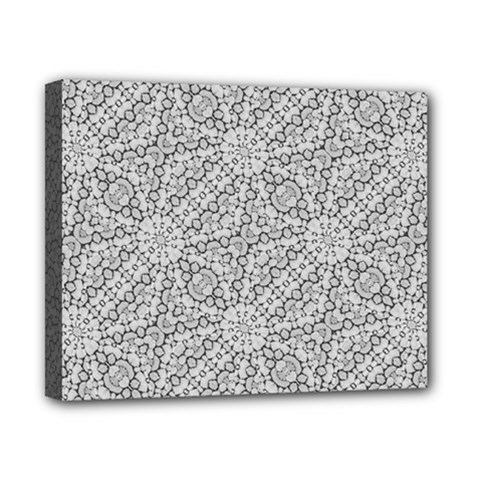 Geometric Grey Print Pattern Canvas 10  X 8  (stretched)