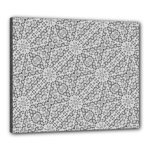 Geometric Grey Print Pattern Canvas 24  X 20  (stretched)