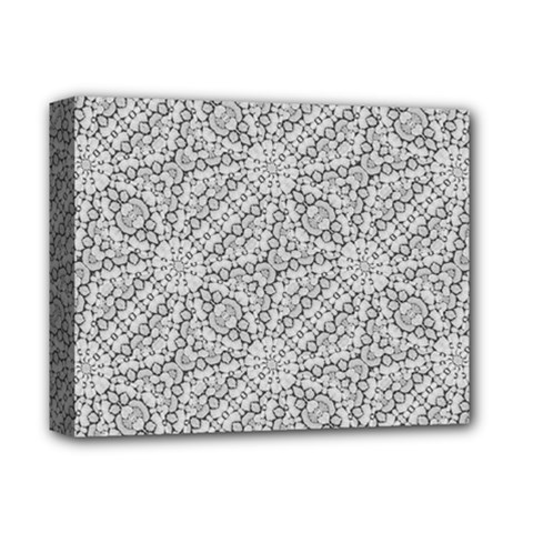 Geometric Grey Print Pattern Deluxe Canvas 14  X 11  (stretched)