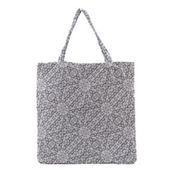 Geometric Grey Print Pattern Grocery Tote Bag