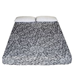 Geometric Grey Print Pattern Fitted Sheet (king Size)