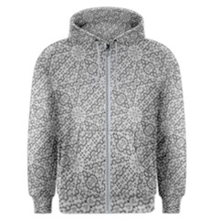 Geometric Grey Print Pattern Men s Zipper Hoodie