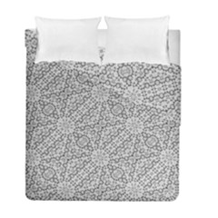 Geometric Grey Print Pattern Duvet Cover Double Side (full/ Double Size)
