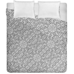 Geometric Grey Print Pattern Duvet Cover Double Side (california King Size)