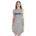 Geometric Grey Print Pattern Sleeveless Chiffon Dress   View1