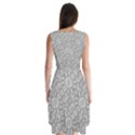 Geometric Grey Print Pattern Sleeveless Chiffon Dress   View2