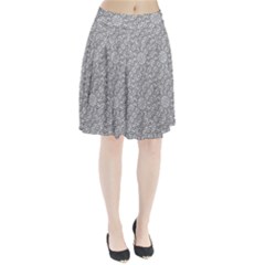 Geometric Grey Print Pattern Pleated Skirt