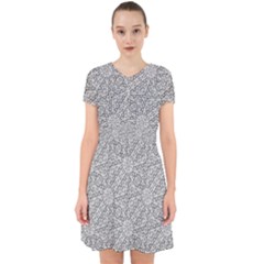 Geometric Grey Print Pattern Adorable In Chiffon Dress