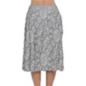 Geometric Grey Print Pattern Velvet Flared Midi Skirt View2