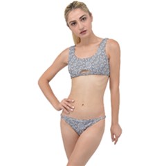 Geometric Grey Print Pattern The Little Details Bikini Set