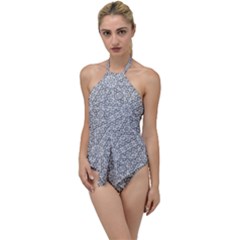 Geometric Grey Print Pattern Go With The Flow One Piece Swimsuit