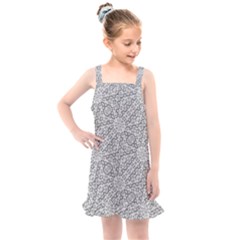 Geometric Grey Print Pattern Kids  Overall Dress