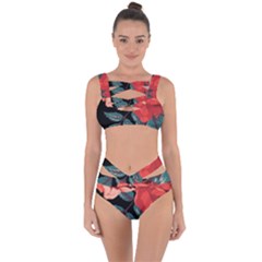 Bed Of Bright Red Roses By Flipstylez Designs Bandaged Up Bikini Set 