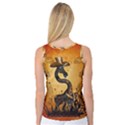 Funny Steampunk Giraffe With Hat Women s Basketball Tank Top View2